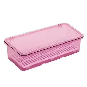 W R Flatware Tray Kitchen Drawer Drain Organizer With Lid And
