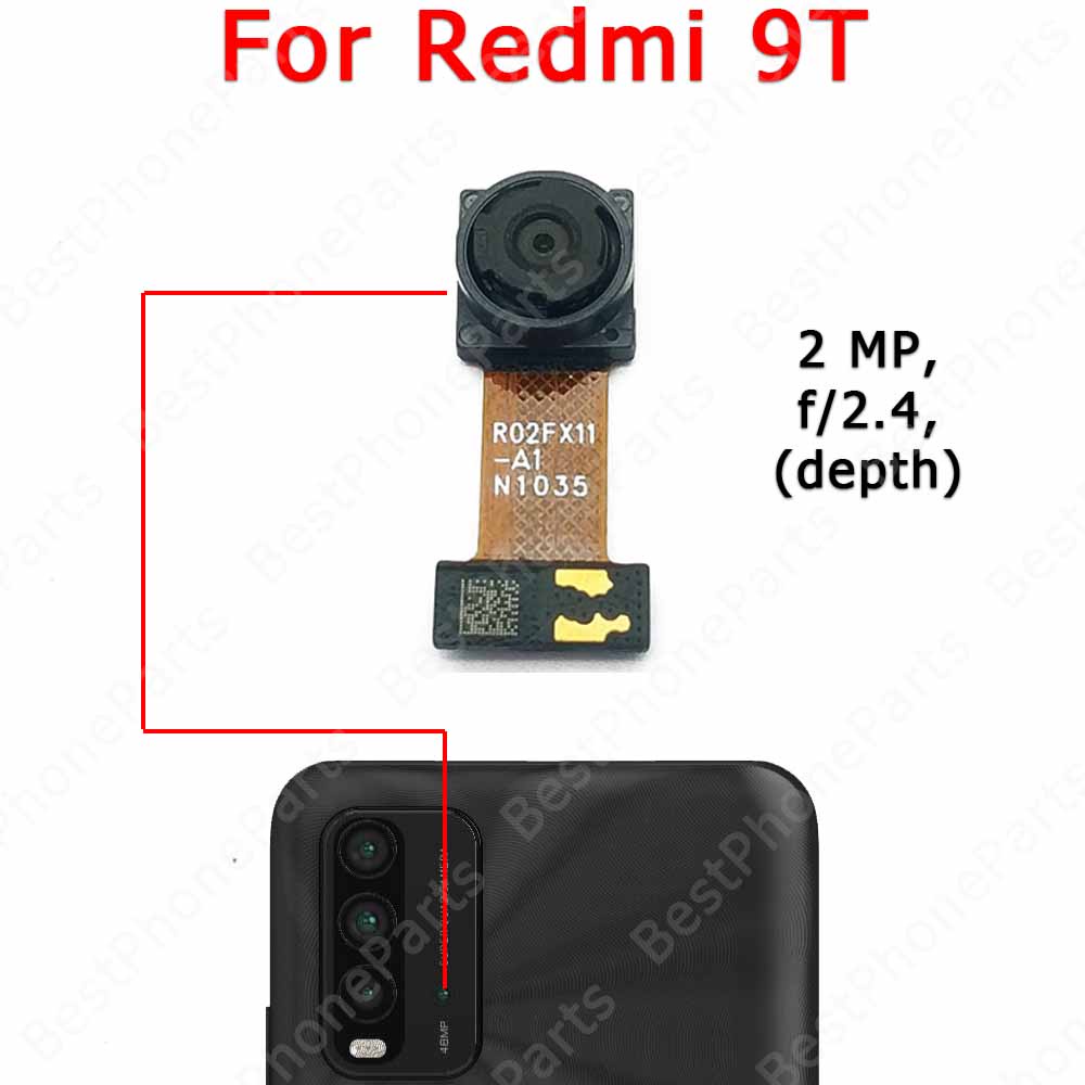 Original Rear Back Camera For Xiaomi Redmi 9 9A 9C 9T Camera Module Backside View Replacement Repair Spare Parts