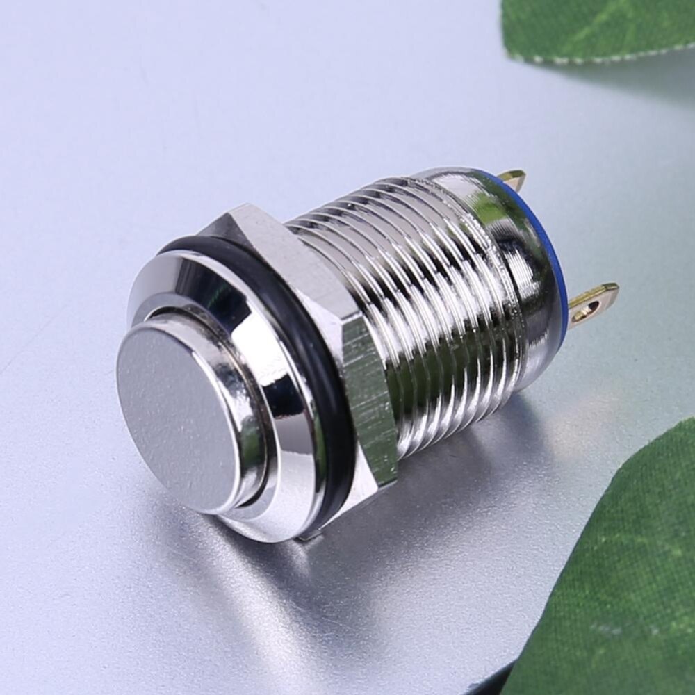 Công Tắc Nút Nhấn Bật/Tắt Kim Loại Tạm Thời Chống Nước Cao 12Mm