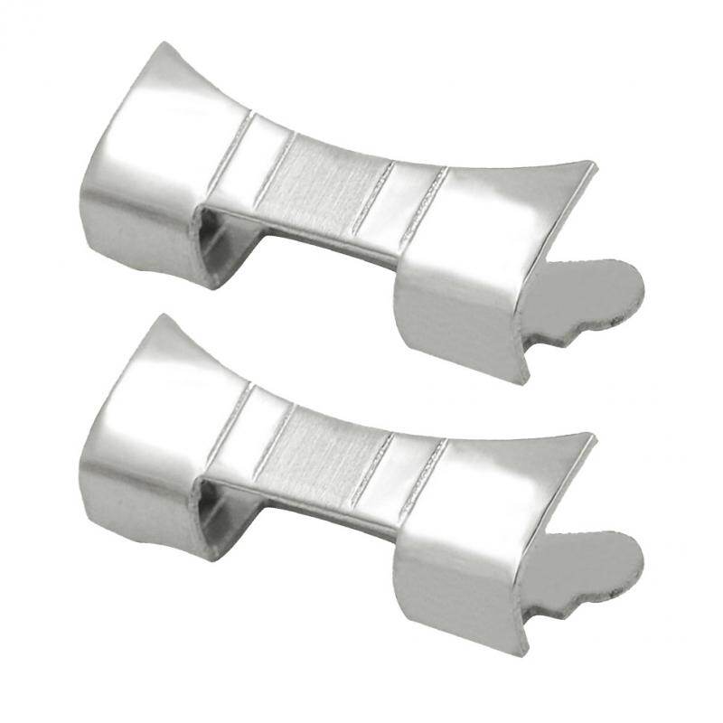 footful 2 Pieces Premium Stainless Steel Watch Strap Link Curved End Repair 19mm/20mm/21mm/22mm/23mm/24mm