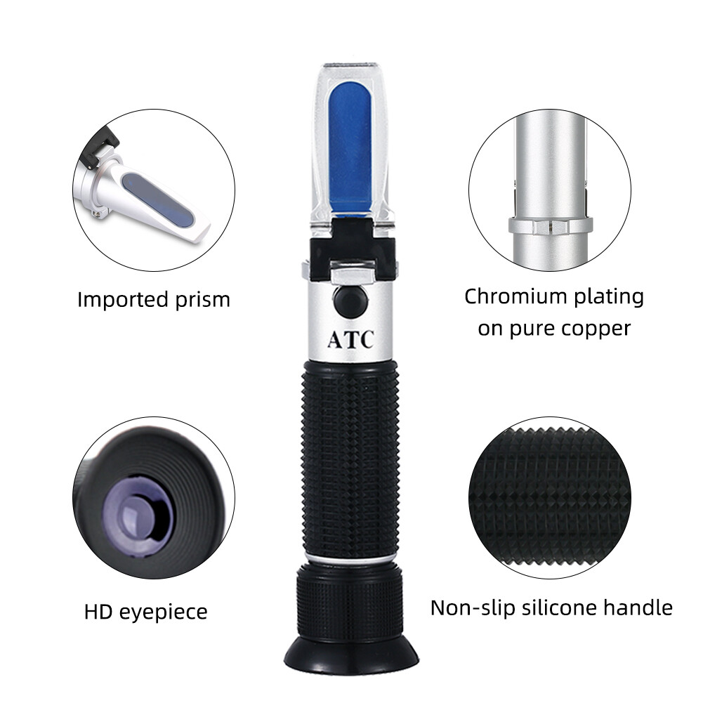 yieryi New 0-28% Food Salinity Refractometer Optical Salt Concentration Meter