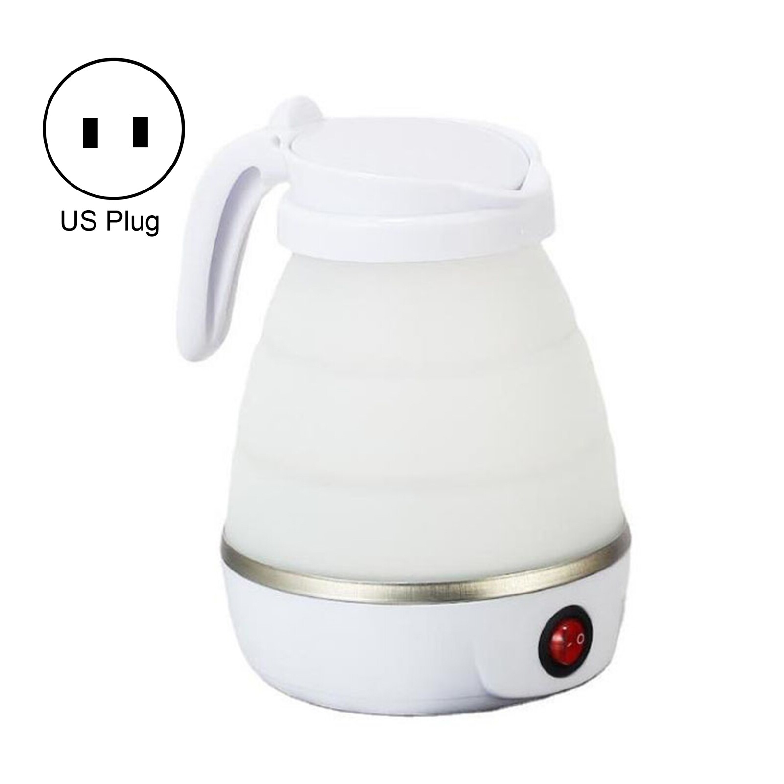 Terylin  1L Electric Kettle Foldable Space-saving ABS Camping Water Kettle for Home