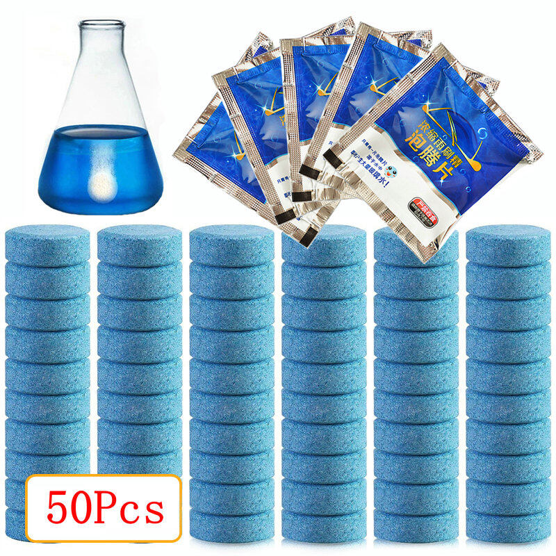 50 Viên Nén Làm Sạch Rắn Cho Máy Giặt Viên Sủi Làm Sạch Sâu Dụng Cụ Khử Trùng Nhà Vệ Sinh Kính Phụ Kiện Gia Dụng Ô Tô