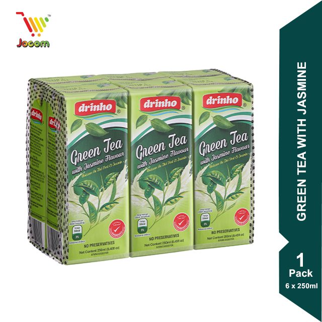 Drinho Green Tea with Jasmine Flavour Drink (6 x 250ml) Lazada