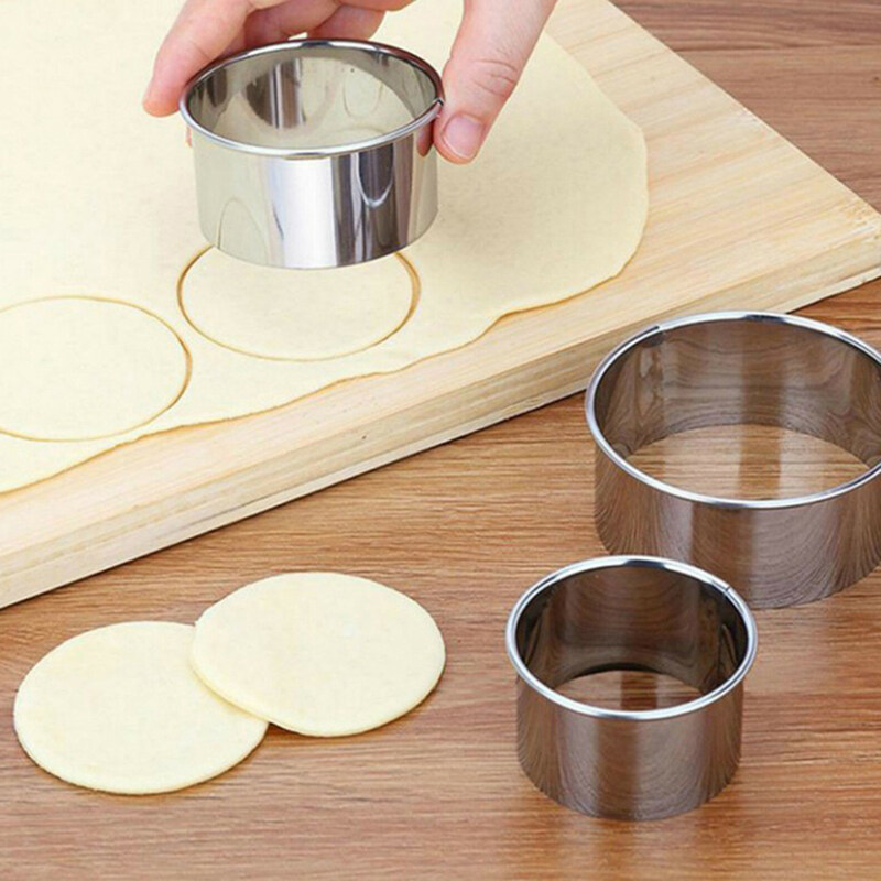 Jiang 5 Set Round Circle Stainless Steel Cookie Cutter Biscuit Diy Baking Pastry Mold 3863