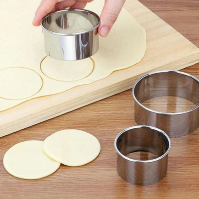 NIC 5 Set Round Circle Stainless Steel Cookie Cutter Biscuit DIY Baking Pastry Mold
