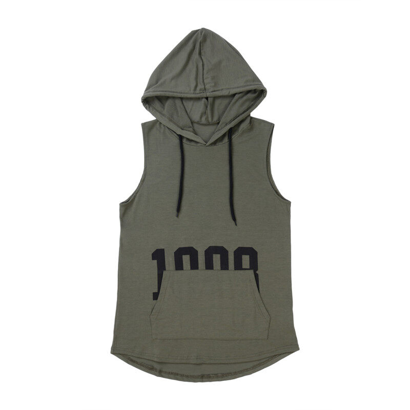 Happybuyner Man Hoodies Tank Tops Men Bodybuilding Gym Workout Sleeveless Vest T-shirt Muscle Hoodies Tank Tops Mens Bodybuilding Workout