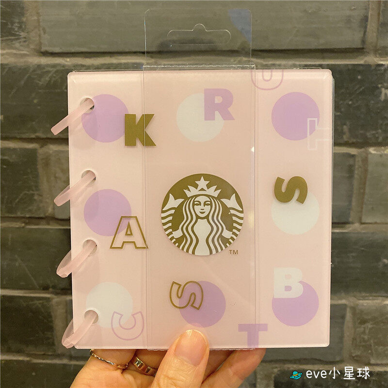 Starbuck 2020 Summer Member Set Card Book Pink Purple Green Colorful Letter Set Card Book Set Card Book Notepad