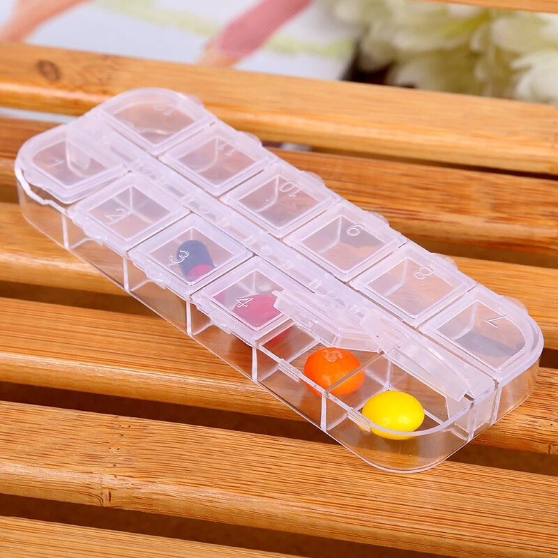 Hộp Đựng Đồ Trang Sức Đá Quý Trong Suốt 12 Ô Hộp Rỗng Bằng Nhựa Tách Rời Hộp Trưng Bày Bông Tai