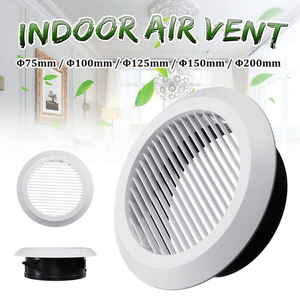 2pcs Air Vent Grille Circular Indoor Ventilation Outlet Duct Pipe Cover Cap