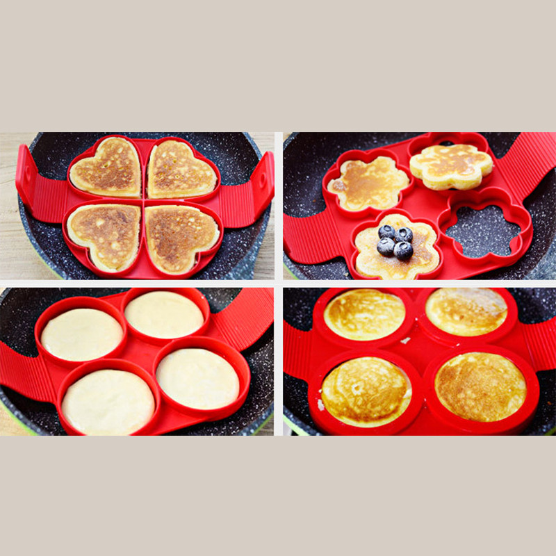 Silicone Pancakes  Mold Omelette Mould Pancake Molds Forms  Egg Ring Maker Kitchen Silicone Egg Pancake Mold