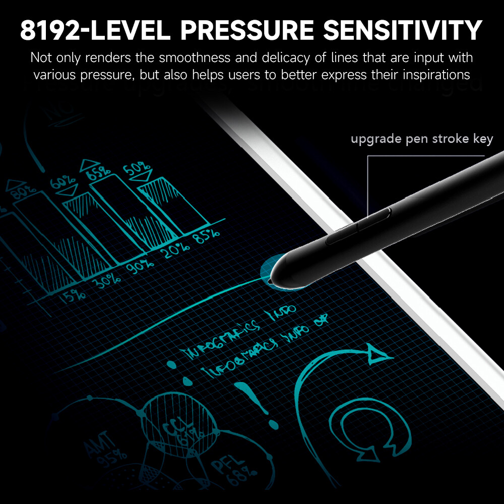 KKmoon VSON Smart Graphics Tablet Digital Drawing Tablet 8192 Levels Pressure Sensitivity Synchronous Notes Transmission White
