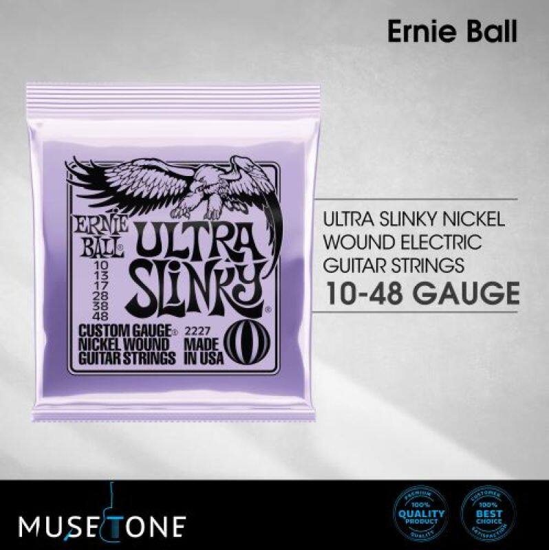 Ernie Ball 2227 Ultra Slinky Nickel Wound Electric Guitar Strings 10-48 Malaysia