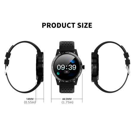 NiceEshop สมาร์ทริสท์แบนด์สำหรับออกกำลังกายนาฬิกาข้อมือเพื่อสุขภาพ, 1.3 หน้าจอสร้อยข้อมือสมาร์ทออกซิเจนการตรวจสอบการนอนหลับกิจกรรม Pedometer แคลอรี่การแจ้งเตือนสำหรับ Android/IOS