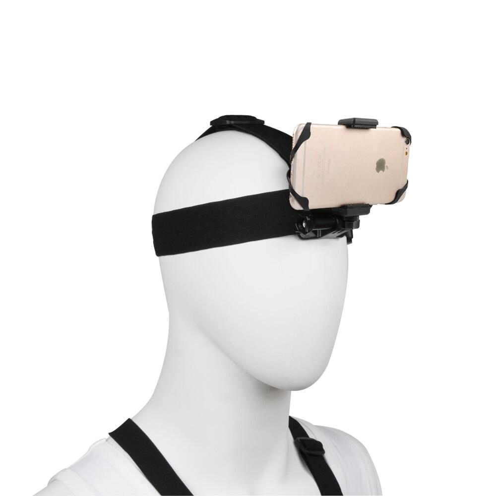 Camera Head Strap Holder For IPhone Huawei Samsung Phone Clip/Bracket for Gopro SJCAM Action Mount Outdoor Video Shooting Accessories