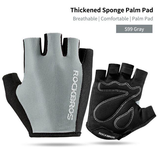 ขี่จักรยานจักรยาน S Half Finger Shockproof Breathable จักรยานภูเขา MTB กีฬา S ผู้ชายผู้หญิงขี่จักรยานอุปกรณ์