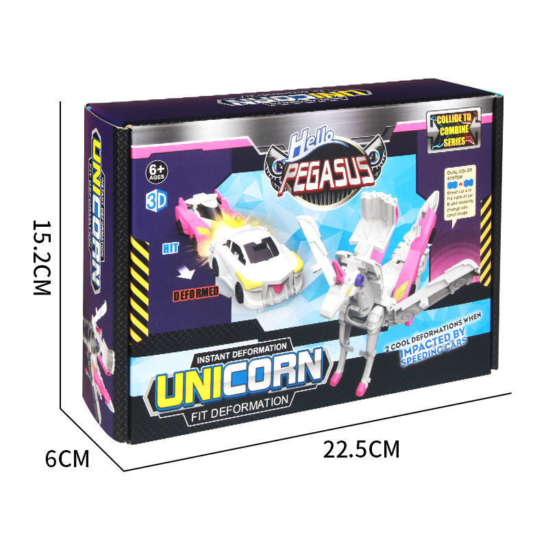 Hello Carbot Unicorn Mirinae Prime Unity Series Transformation Transforming Collision Combination Action Pull Back Robot Car Toy Vehicle Transformer Children's Birthday Gift