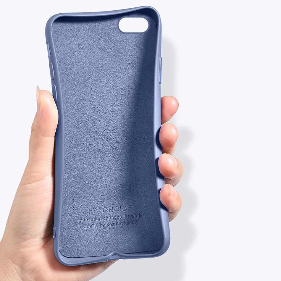 i6 Case for iPhone 6S Plus Luxury Original Liquid Silicone Case Rubber Microfiber Cloth Lining Cushion Cover for iPhone 6 Plus casing