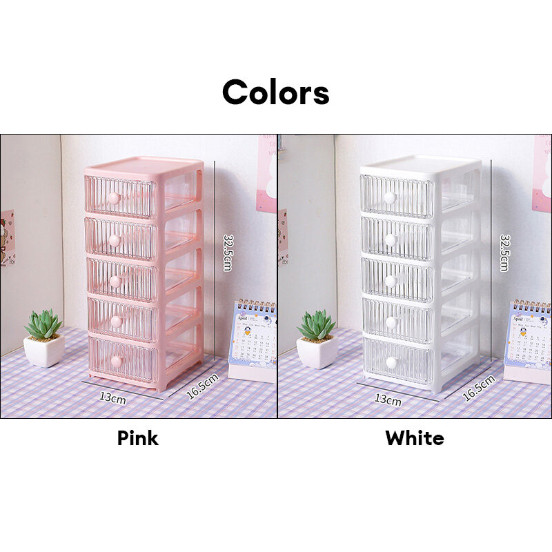 XMDS Office drawer type cartoon desktop storage box storage cabinet plastic multi-layer dormitory stationery cosmetics storage box