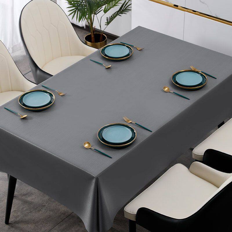Solid Color Tablecloth Waterproof, Oil-proof, Anti-scalding, Disposable Coffee Table, Pvc Table Cloth, Tablecloth, Rectangular Dining Table, Bedroom Desk
