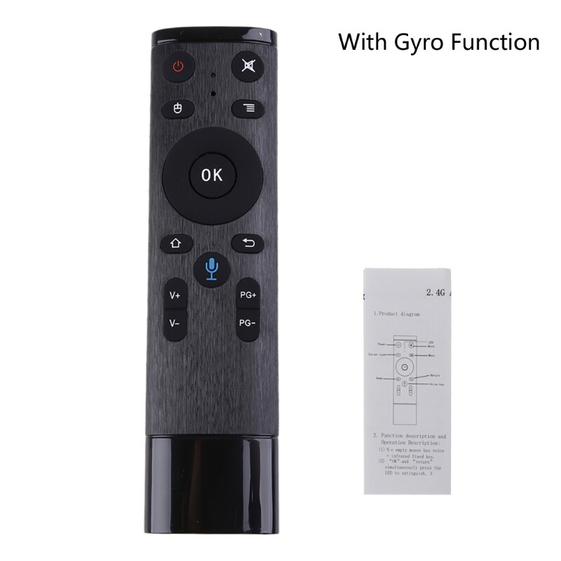 Dành Cho Smart TV Android Box Q5 2.4G Không Dây IPTV Giọng Nói Điều Khiển Từ Xa Chuột Có Đầu Thu USB