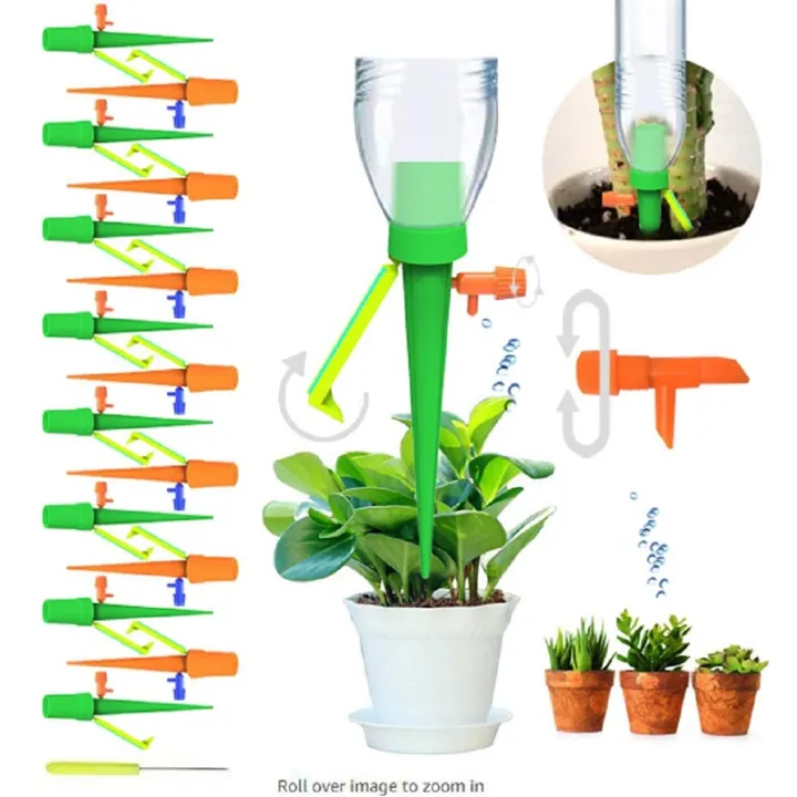 36 Self Watering Spikes Adjustable Plant Watering Spikes Automatic Watering Devices with Slow Release Control Valve Switch for Outdoor Indoor Plants