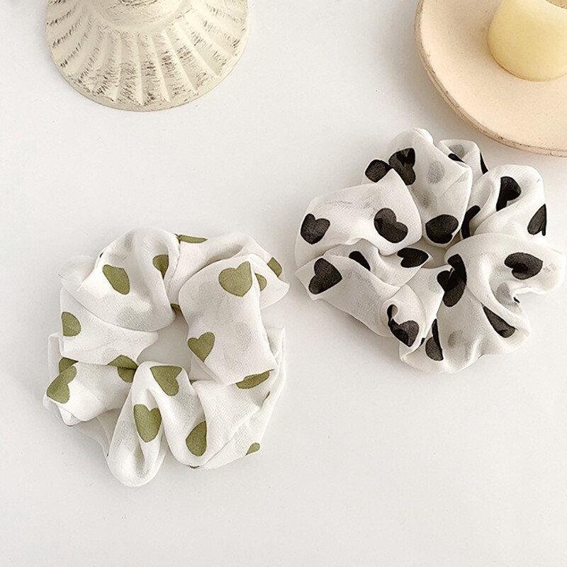 Chiffon Hair Band With Cute Heart Printed