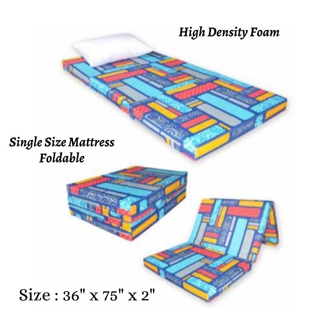 Foldable High density Foam Mattress / Tilam Lipat / Single Size Lazada