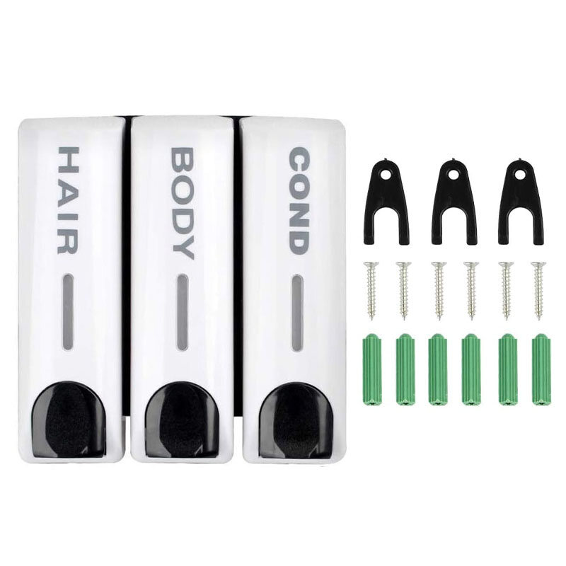 350Ml Soap Dispenser Wall-Mount Shower Bath Shampoo Dispenser Liquid Soap Container Gel Dispenser Bathroom Accessories
