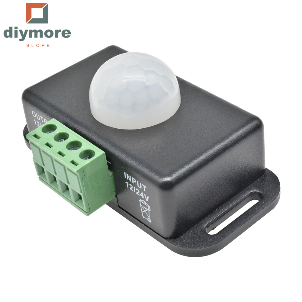 Ziqqucu 8a human body induction switch automatic dc 12v-24v 8a infrared pir motion sensor switch, best for led lights