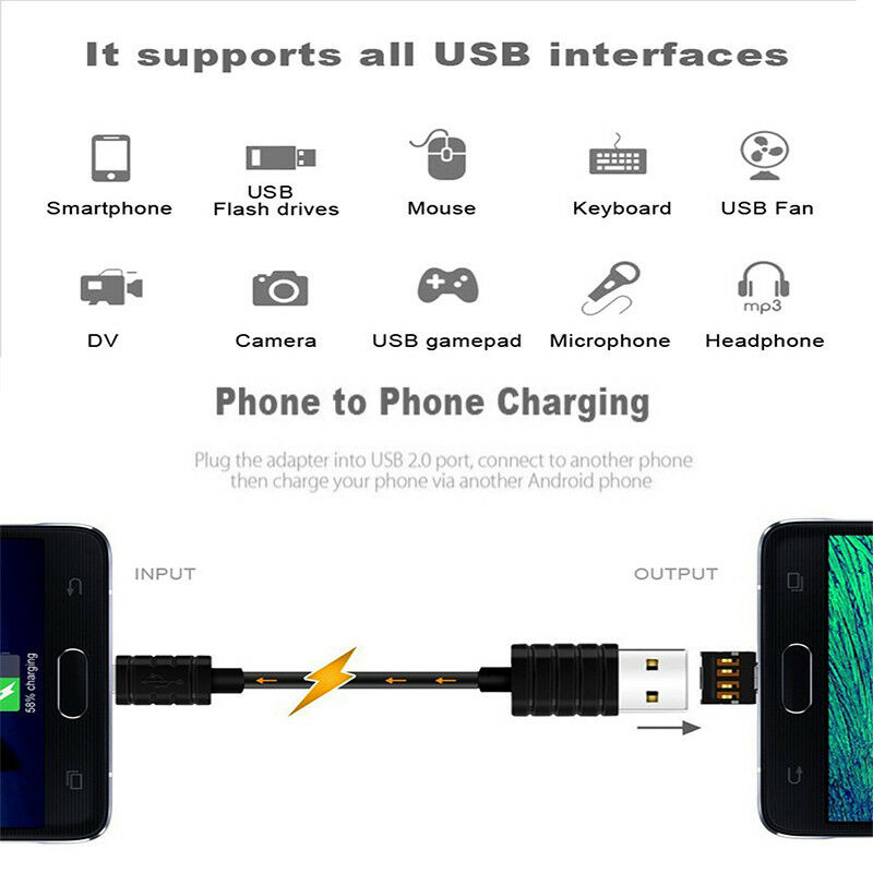 [Songful] Bộ chuyển đổi Android OTG USB-c 2 chiếc Bộ chuyển đổi micro loại C USB 3.1 nam sang USB đầu cái