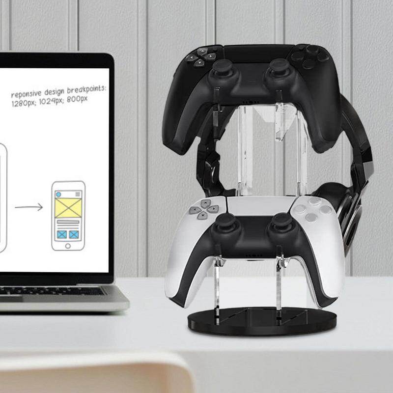 Phổ Tay cầm chơi game chủ pha lê Acrylic Gamepad hiển thị đứng Gamepad Khung giá đỡ Rack cho PS4/5 cho chuyển đổi