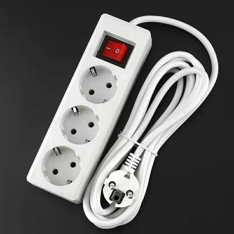 Ổ Cắm Mở Rộng Loại Tiêu Chuẩn EU Của Đức Ổ Cắm Điện 2 Chấu Bộ Chuyển Đổi Ổ Cắm Nhiều Lỗ Với Công Tắc Chỉ Báo LED