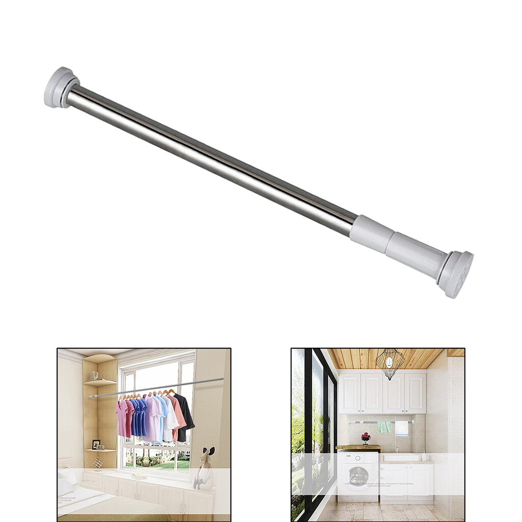 Baoblaze Rod Rail Spring Extendable Telescopic Tension Curtain Pole