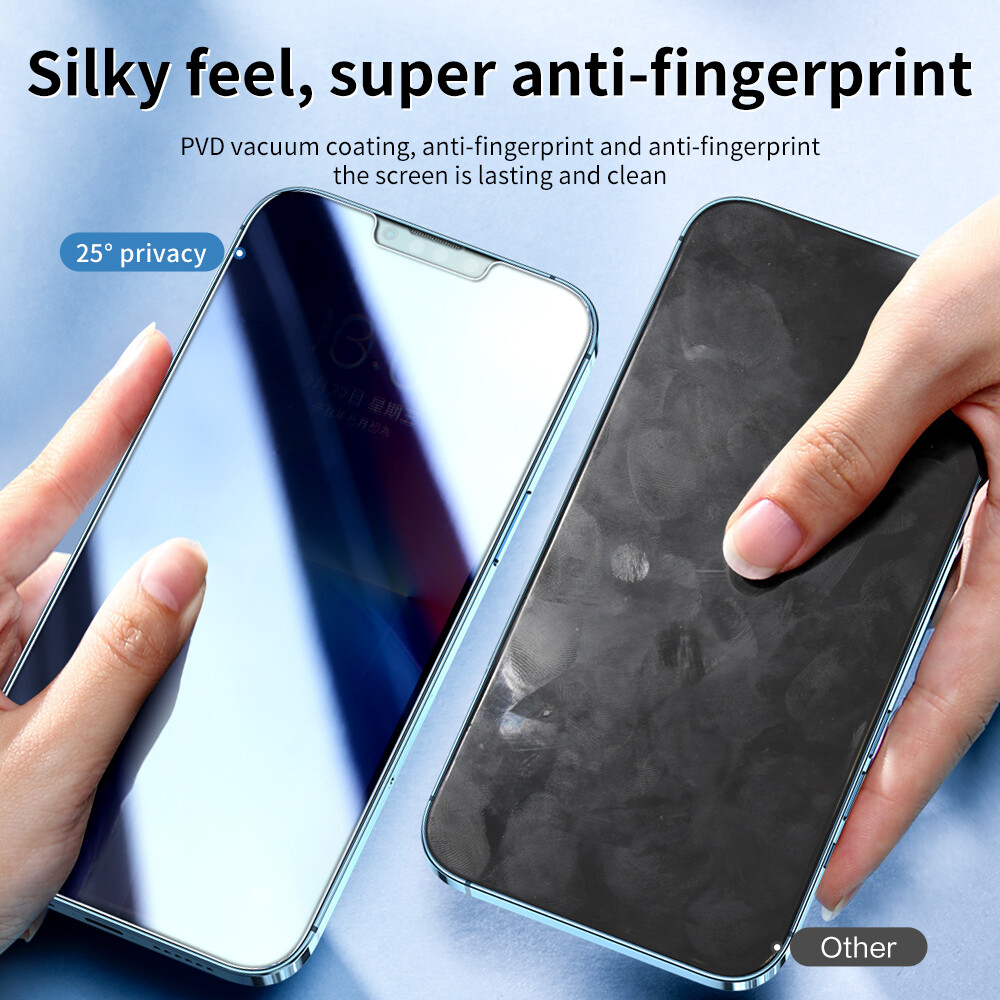 SmartDevil 25° Privacy Screen Protector for iPhone 13 Pro max iPhone 14 Pro max iPhone 15 Pro Max 14 Plus iPhone 12 Pro Max 11 Pro max XR XS iPhone 17e 16e Mobile Phone Non Full Coverage Tempered Glass Film Anti-peeping Anti-fingerprint Phone Film