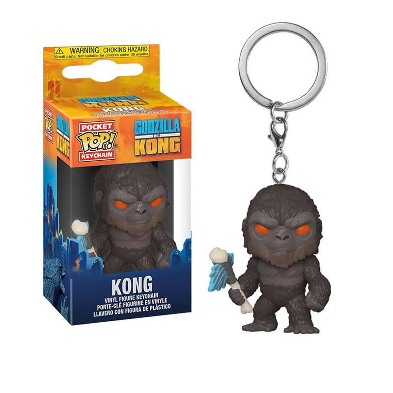 Funko POP 1pcs King Kong VS Godzilla 2 Anime Keychain PVC King Kong Godzilla Action Figures Collections Gift