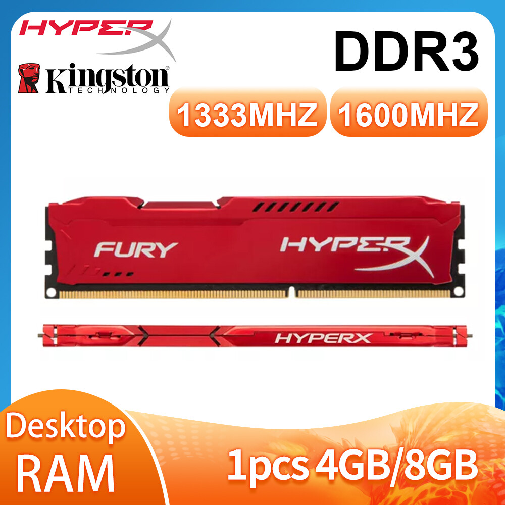 Desktop ram hyperx fury 4gb 8gb ddr3 ram 1333mhz 1600mhz desktop memory 240 pins 1.5v dimm gaming memory red