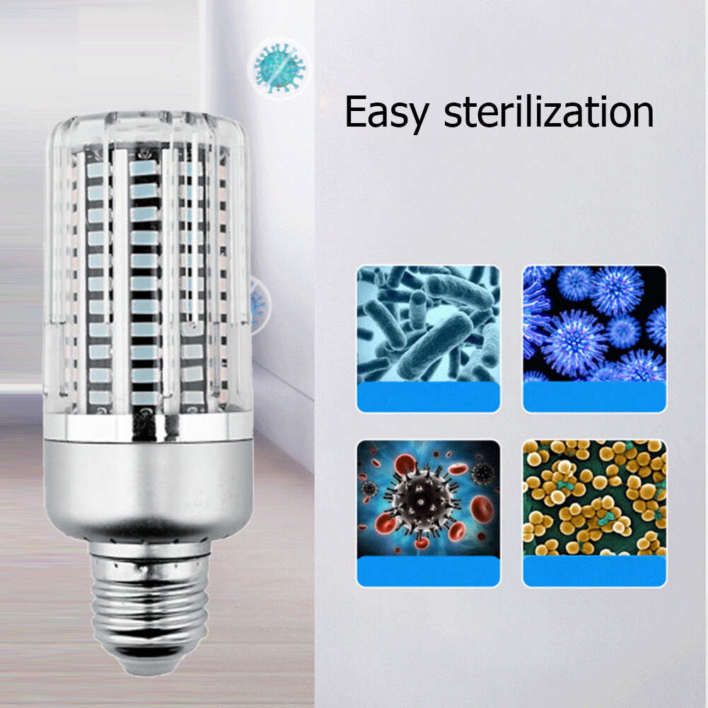 E27 40W 130 LED UV Germicidal Lamp Kill Dust Sterilize Disinfection Light