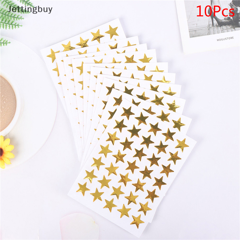 Flash Sale 10Pcs Child Reward Flash Sticker Five-pointed Star Sticker Self-adhesive Sticker