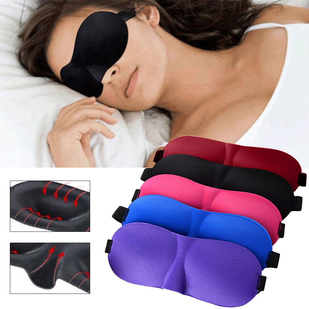 1PC 3D Eye Mask Shade Cover Rest Sleep Eyepatch Blindfold Shield Travel Sleeping Aid