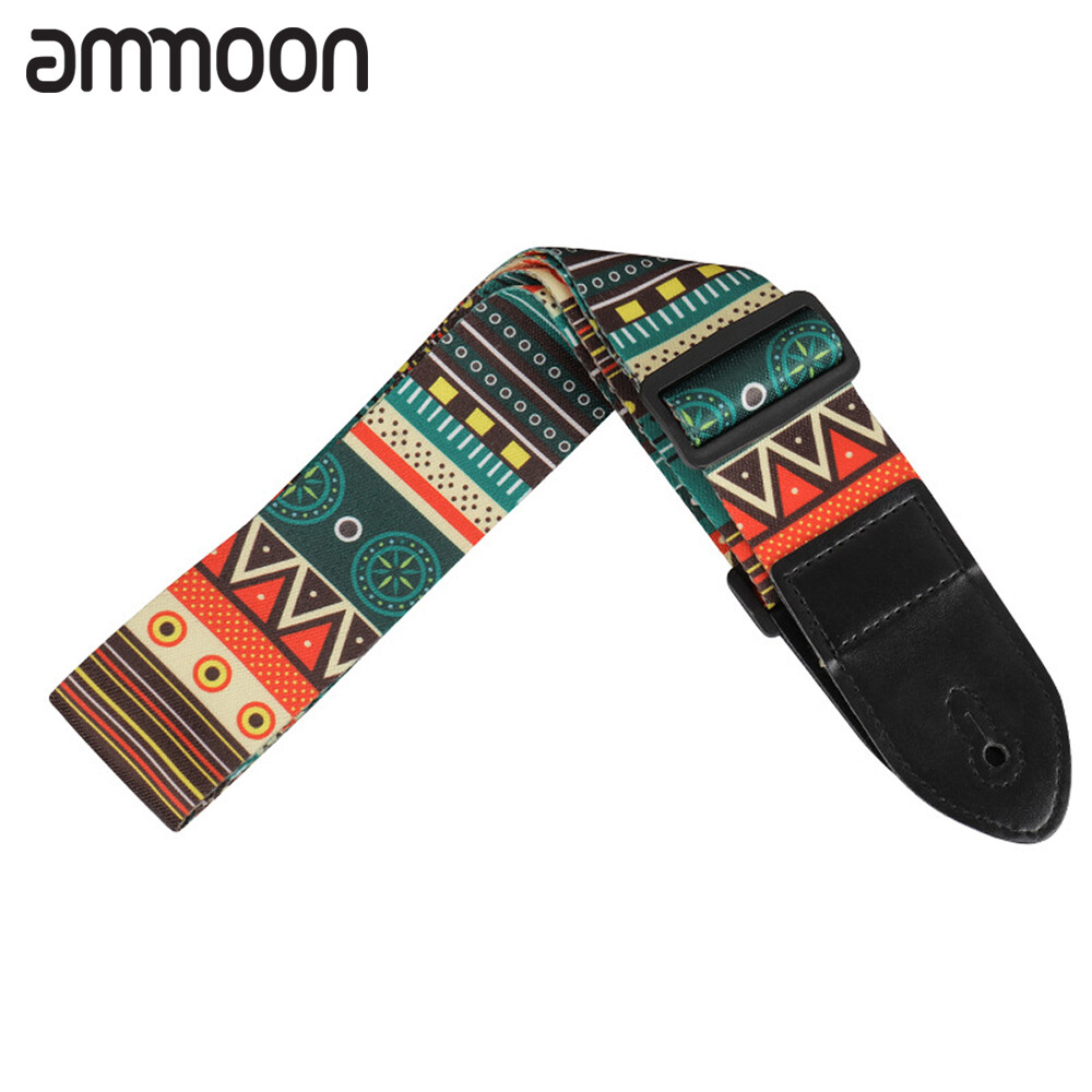 [ammoon]Electric Guitar Polyester Straps Ethnic Style Ballad Acoustic Guitars Bass Belt Musical Instrument Accessory