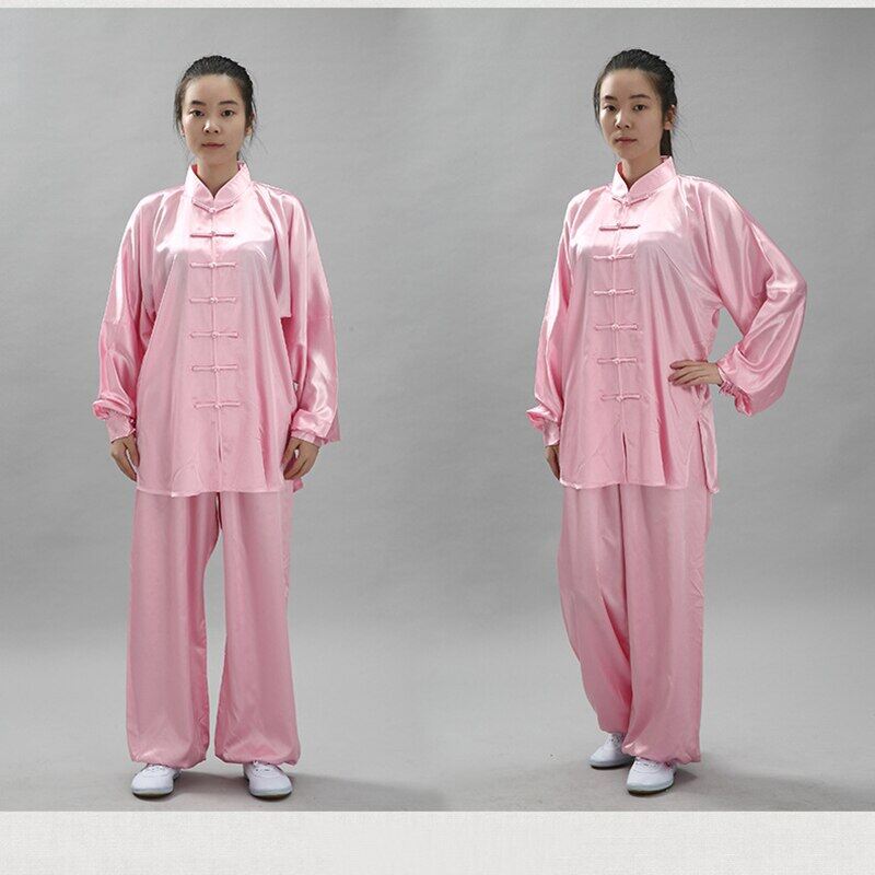 Kung Fu Uniform Chinese Style Tai Chi Solid Men Women Wushu Martial Arts Morning Exercise Bruce Lee Tang Suit Superior Quality