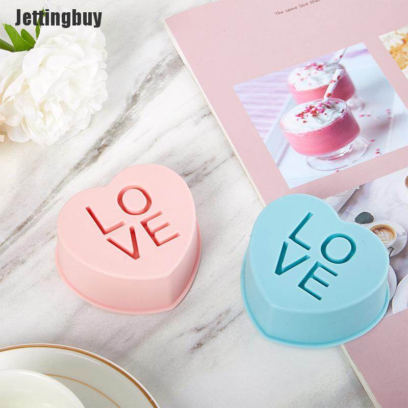 [Jettingbuy] 1PC Silicone Cake Cup DIY Love Muffin Cake Cup Pudding Mold Baking Cake Mould