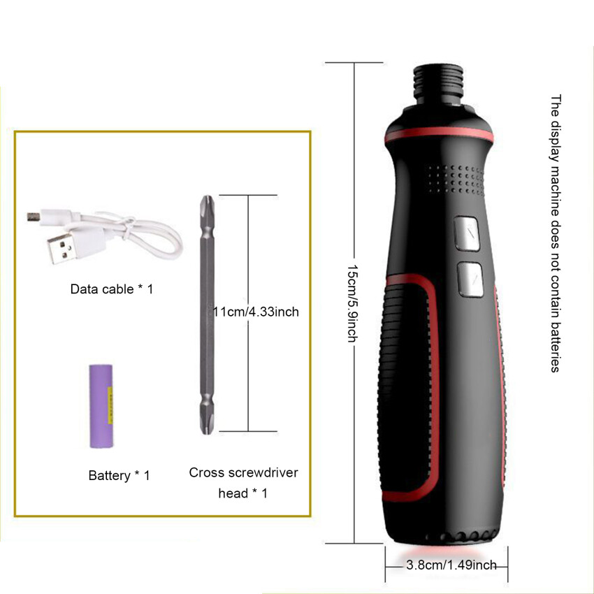 Electric Screwdriver Rechargeable Cordless Screwdriver With LED Light 1.5/10N.M Power Manual Screwdriver For Carpenter Repair