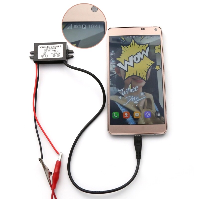 ✪【Ready Stock】Car Charge DC Converter Module 12V To 5V Micro USB Output Power Adapter 3A 15W
