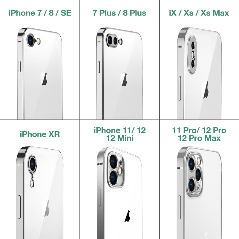 Ốp mạ gọng vuông cổ điển sang trọng cho iPhone 16 Pro Max 15 Pro Max 14 Pro Max 13 Pro max 11 Pro Max 12pro Max SE 2020 iPhone x XR XS Max 7 8 Plus 14 15 16 Plus Ốp vỏ lưng trong suốt mềm