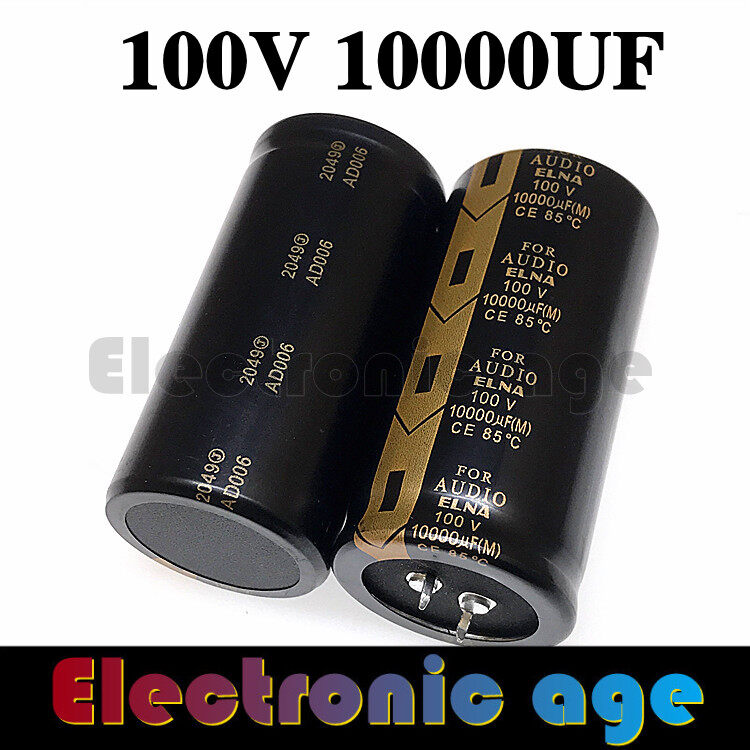 2Pcs Capacitor 100V 10000uF 35x70mm 35x60mm Amplifier audio audio