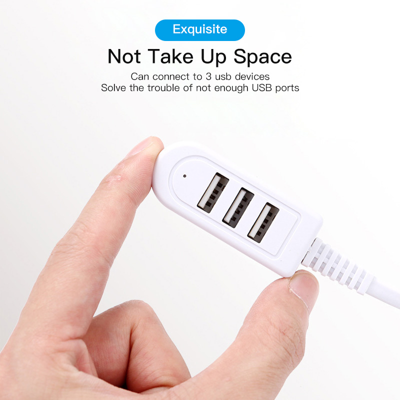 FONKEN Cáp Hub USB 3 Cổng Tốc Độ Cao Mini 3 Trong 1 Truyền Dữ Liệu Thiết Bị Bộ Chia Cổng USB Sạc Đối Với Máy Tính PC Máy Tính Xách Tay Máy Tính Xách Tay