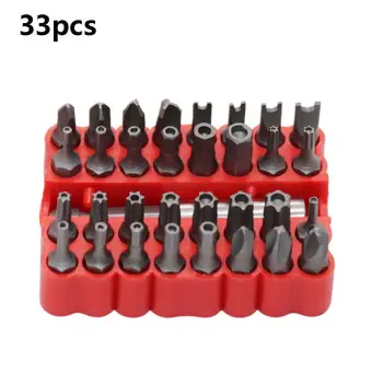 TAMPERPROOF 33PCS SECURITY SCREWDRIVER BIT SETS TORX HEX PZ2 PH2 FLAT S2 STEEL