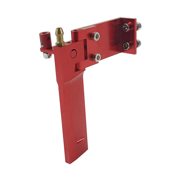 RC Boat Rudder 75mm Aluminum Alloy Red Low Resistance Water Absorbing Rudder For Brushless High Speed Boats